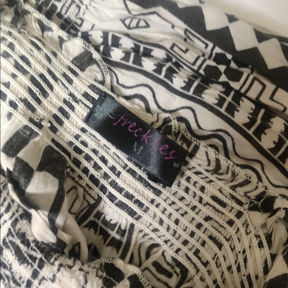 Freckles Black and White Patterned Jumpsuit Romper - Picture 5 of 5